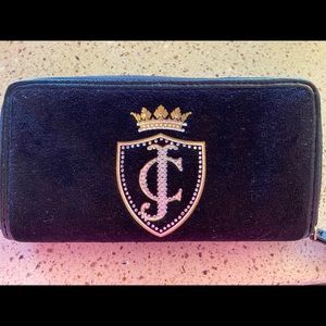 Juicy Couture black velvet wallet